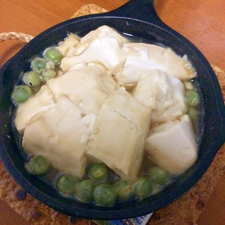 グリーンピース豆腐煮
